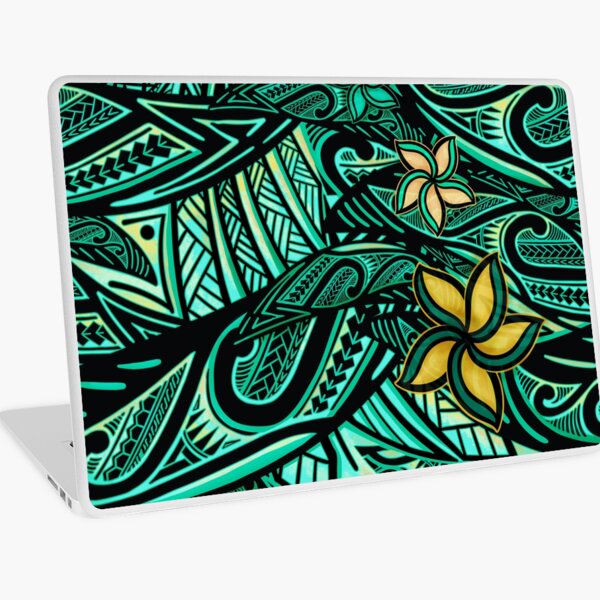 Item preview, Samoan - Polynesian - Hawaiian Teal Tribal 1503 designed and sold by sunnthreads.