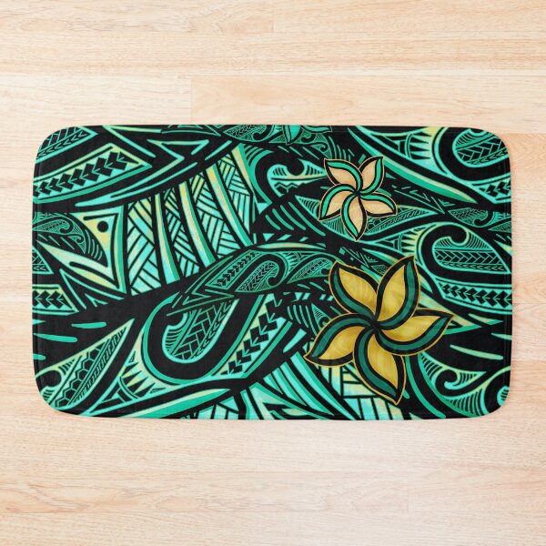 Item preview, Samoan - Polynesian - Hawaiian Teal Tribal 1503 designed and sold by sunnthreads.