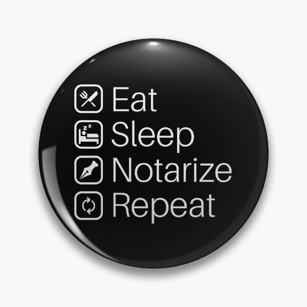 Item preview, Eat Sleep Notarize Repeat – Funny Notary Life Icons Design designed and sold by NotaryLife.