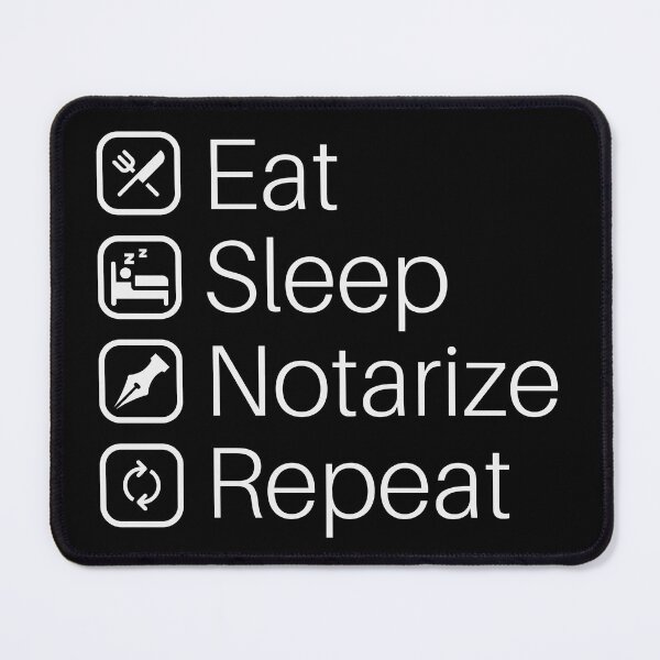 Item preview, Eat Sleep Notarize Repeat – Funny Notary Life Icons Design designed and sold by NotaryLife.