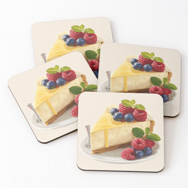 Item preview, Cheesecake With Fresh Berries On A Plate designed and sold by Alicia Chee.