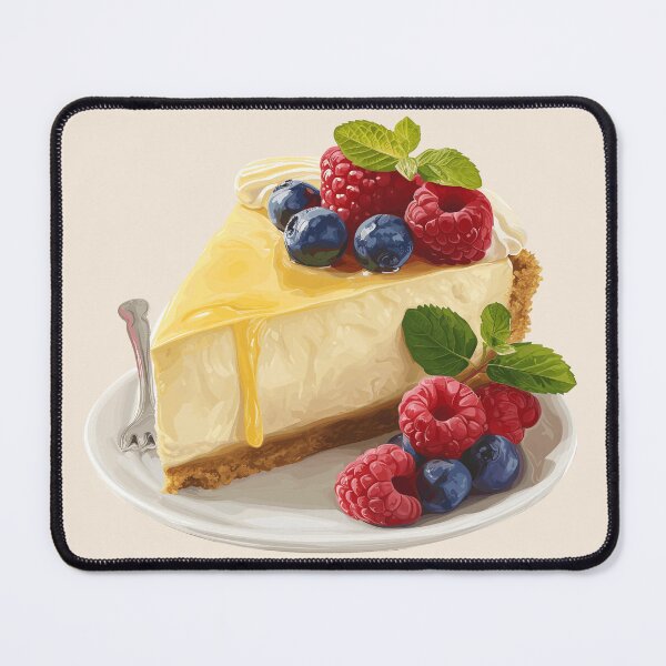 Item preview, Cheesecake With Fresh Berries On A Plate designed and sold by Alicia Chee.