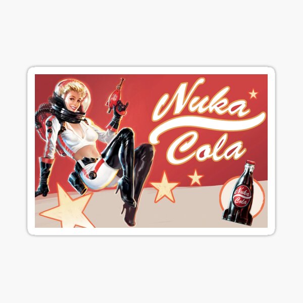 Vista previa del artículo con la obra «Cartel publicitario de Nuka Cola», diseñado y vendido por IcoStix.