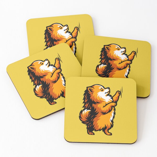 Item preview, Fluffy Orange Cartoon Dog Standing – Playful Animal Mascot Illustration designed and sold by ARTSYILA.
