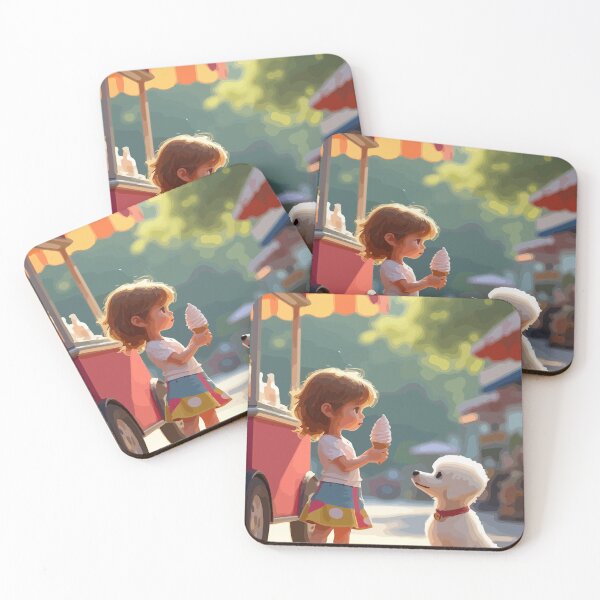 Item preview, A curious little girl eats ice cream deliciously. designed and sold by Whose-sweat.