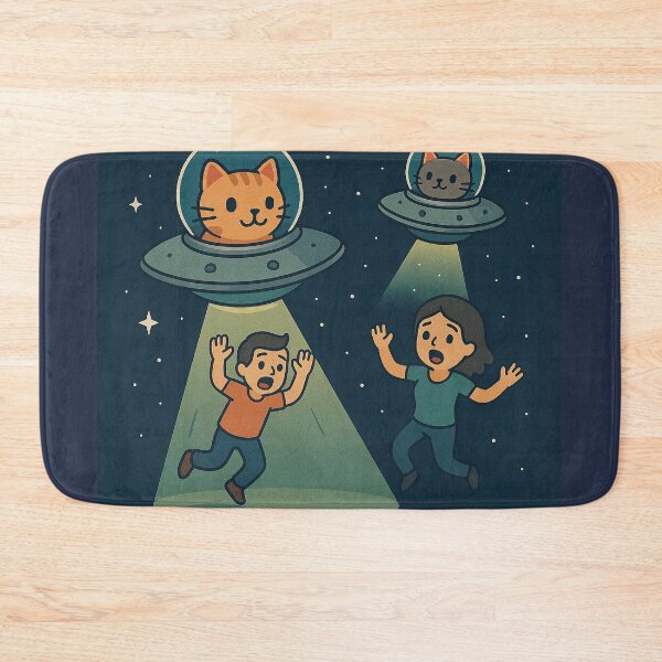 Item preview, “Cosmic Catnappers: UFO Kitty Abduction Squad” designed and sold by Abducted Treasures.