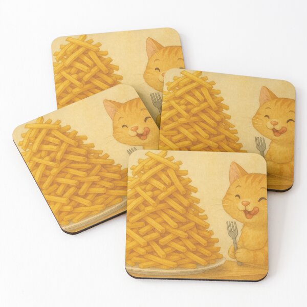 Item preview, Funny cat eating French fries designed and sold by Mauswohn.