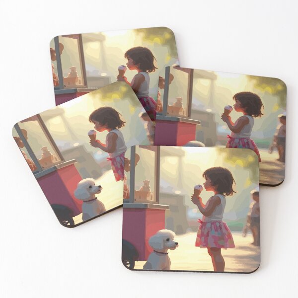 Item preview, A curious little girl eats ice cream deliciously. designed and sold by Whose-sweat.