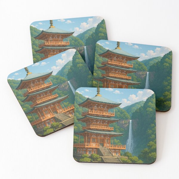 Item preview, Seigantoji Temple and Nachi Falls designed and sold by Takeda-art.