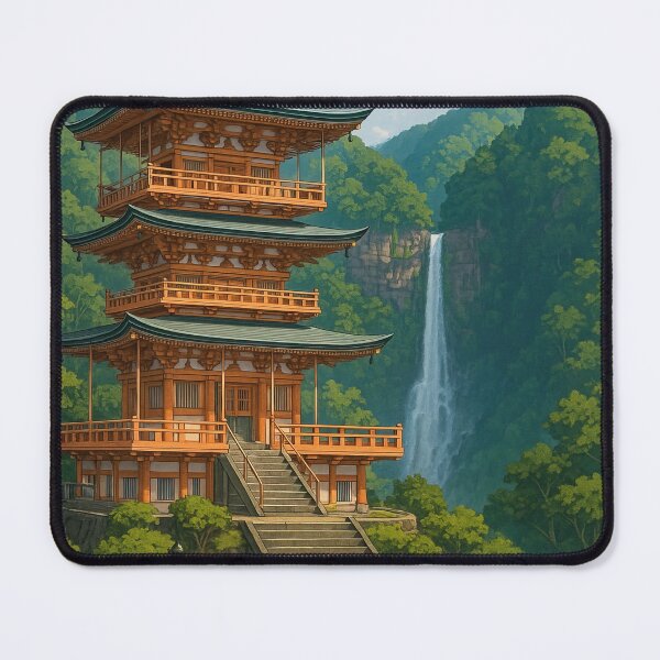 Item preview, Seigantoji Temple and Nachi Falls designed and sold by Takeda-art.