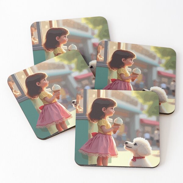 Item preview, A curious little girl eats ice cream deliciously. designed and sold by Whose-sweat.