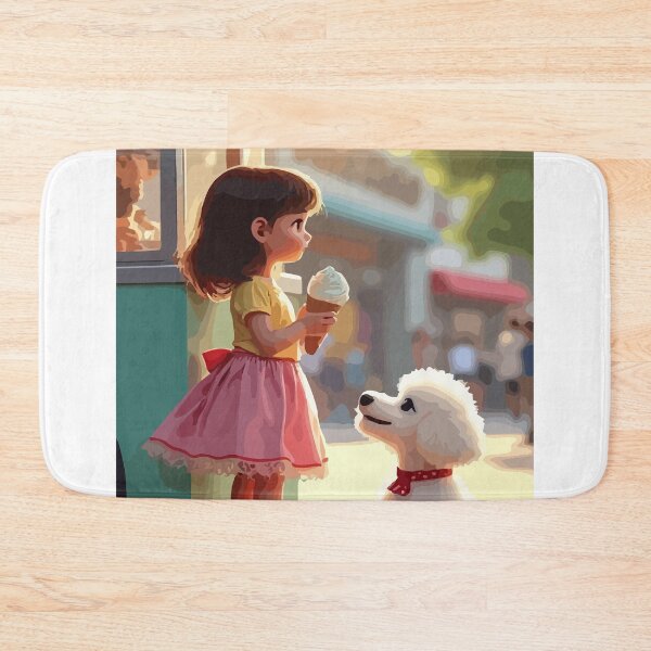 Item preview, A curious little girl eats ice cream deliciously. designed and sold by Whose-sweat.