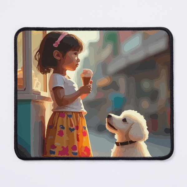 Item preview, A curious little girl eats ice cream deliciously. designed and sold by Whose-sweat.