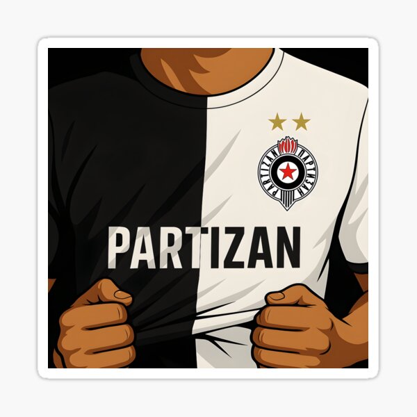 Item preview, History Written in Black and White Partizan Beograd designed and sold by canvasriddle.