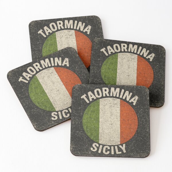 Item preview, Vintage Taormina Sicily Travel Poster, Italian Flag designed and sold by Right-UR.
