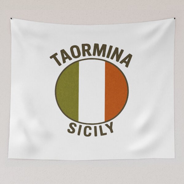Item preview, Vintage Taormina Sicily Travel Poster, Italian Flag designed and sold by Right-UR.