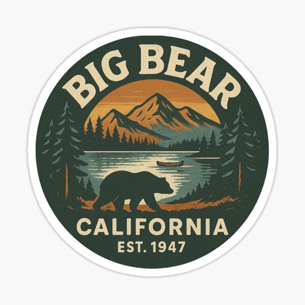 Item preview, Big Bear California - Mountain Lake T-Shirt – Est. 1947 designed and sold by StickerWey.