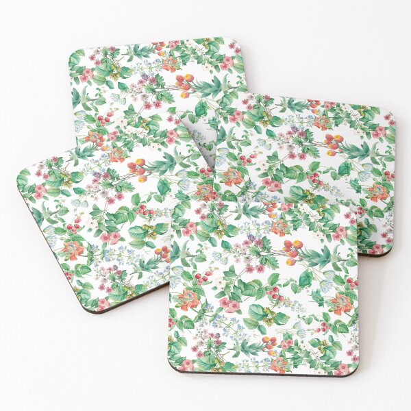 Item preview, Botanical A-Line Dresses - Fresh Green Foliage and Colorful Floral Pattern on White Background designed and sold by FestivityFinds.