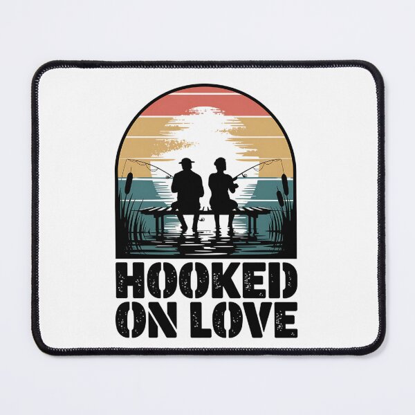 Item preview, Hooked on Love – Romantic Fishing Sunset Silhouette designed and sold by Taans-Creation.