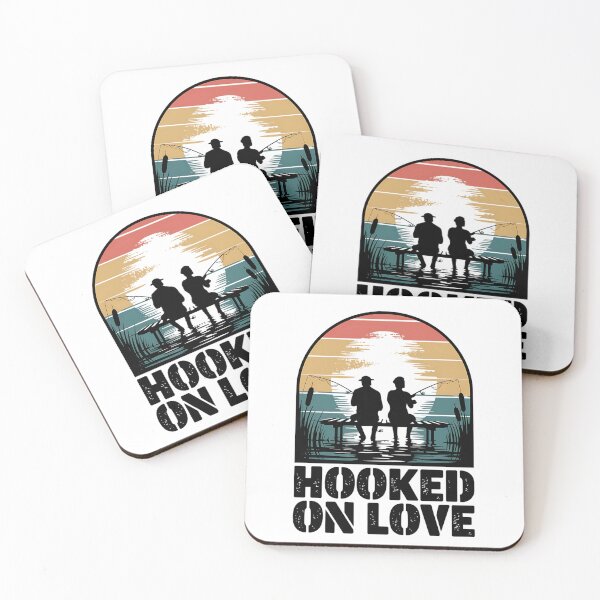 Item preview, Hooked on Love – Romantic Fishing Sunset Silhouette designed and sold by Taans-Creation.