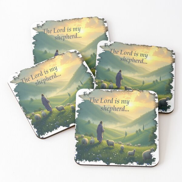 Item preview, Pastoral Dawn Serenity – Peaceful Shepherd and Sheep in Golden Morning Mist designed and sold by Kalandrakas Online.