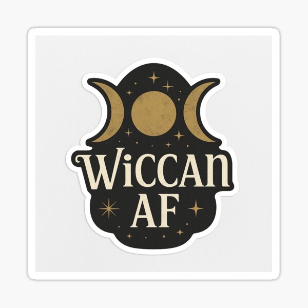 Item preview, Wiccan AF – Fully Moon-Charged, Mildly Unhinged designed and sold by Tired Witch Trading Co..