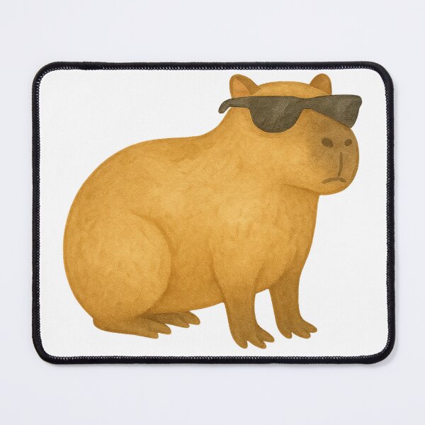 Item preview, Cool Capybara with Sunglasses – Funny Animal Illustration - Capybara Meme Artwork - Cute Watercolor Design designed and sold by Anna T..