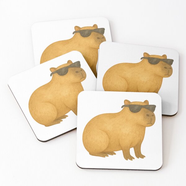 Item preview, Cool Capybara with Sunglasses – Funny Animal Illustration - Capybara Meme Artwork - Cute Watercolor Design designed and sold by Anna T..
