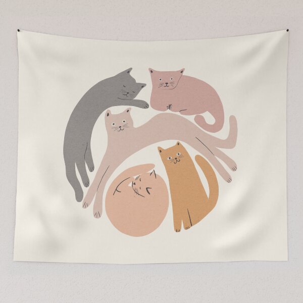 Item preview, Circle of cats relaxing designed and sold by SaryandSaff.