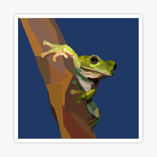 Freddy the Australian Green Tree Frog - by Chris Corish Sticker