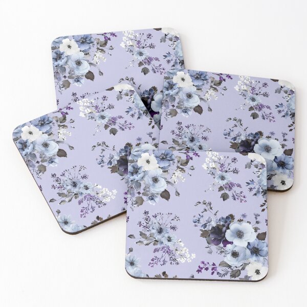Item preview, Pastel Floral A-Line Dress | Lavender Background with Delicate Flower Pattern designed and sold by FestivityFinds.
