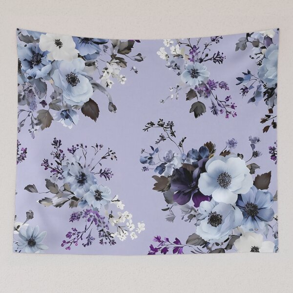 Item preview, Pastel Floral A-Line Dress | Lavender Background with Delicate Flower Pattern designed and sold by FestivityFinds.