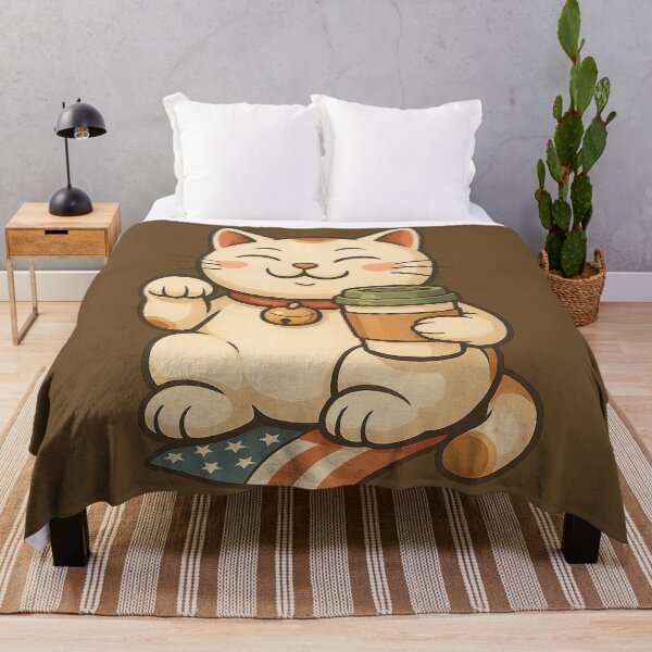 Item preview, Maneki Neko & Coffee: The Lucky Cat with American Style designed and sold by AleTot.