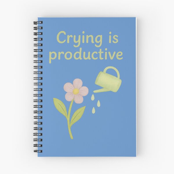 Item preview, Crying is Productive – Uplifting Flower Illustration designed and sold by Anna T..