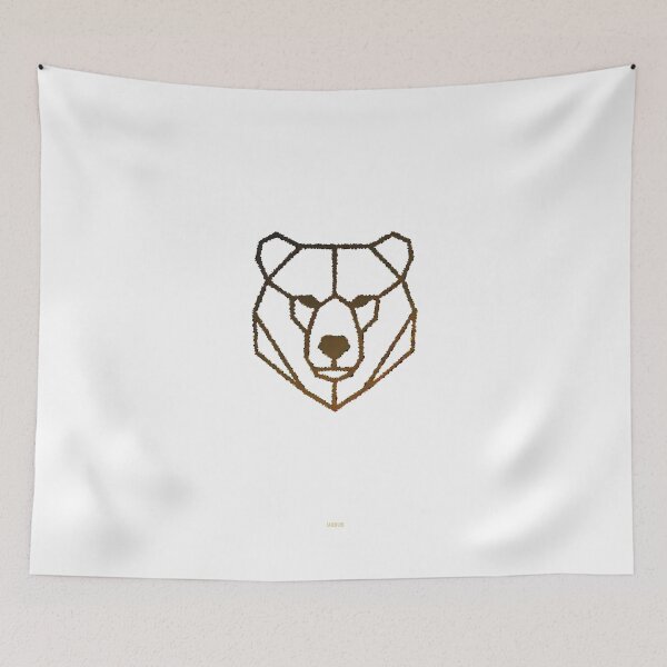Item preview, Bear "Ursus" Minimalistic Geometric Illustration (White) designed and sold by ArsArtificia.