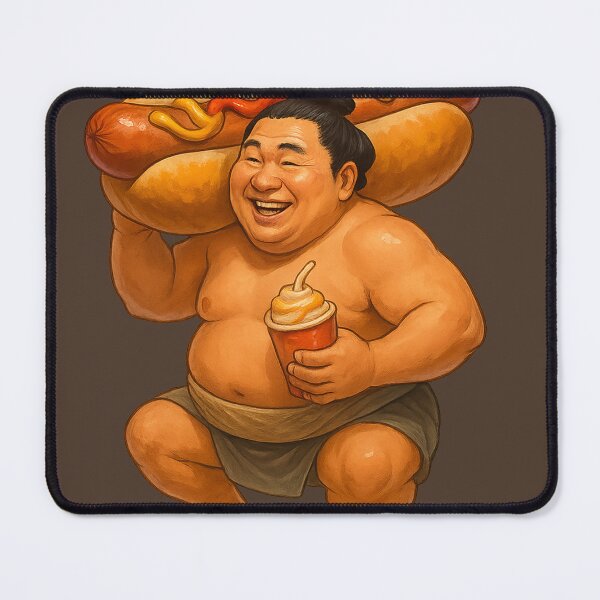 Item preview, Sumo Wrestler & American Street Food designed and sold by AleTot.