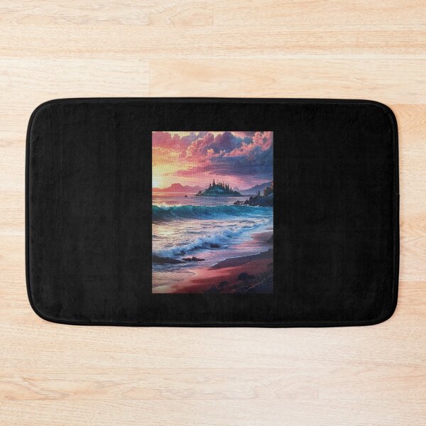 Item preview, Watercolor illustration of a Mystical Seaside Horizon Vibrant Sky designed and sold by wokaicheyenne.