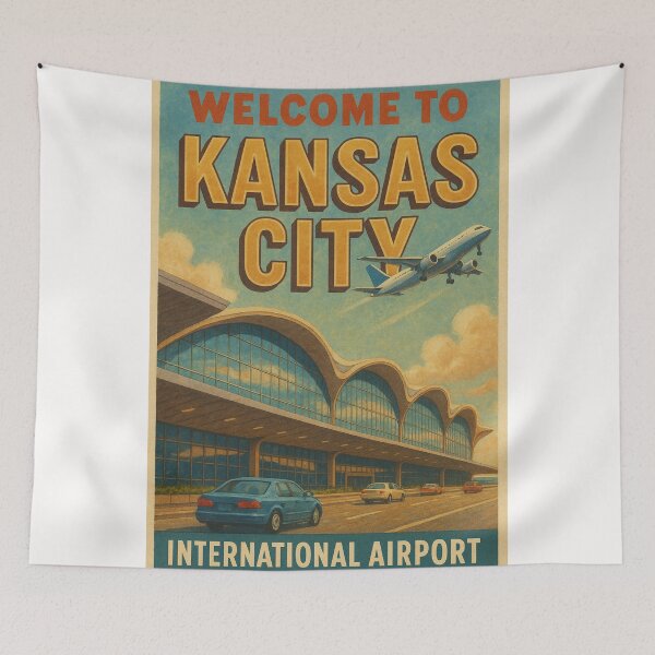 Item preview, Kansas City Airport – Arrival at Mid-Century Modern Terminal designed and sold by Places On Earth.