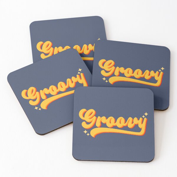 Item preview, Groovy (Navy) designed and sold by The Innocent Ghost Project.