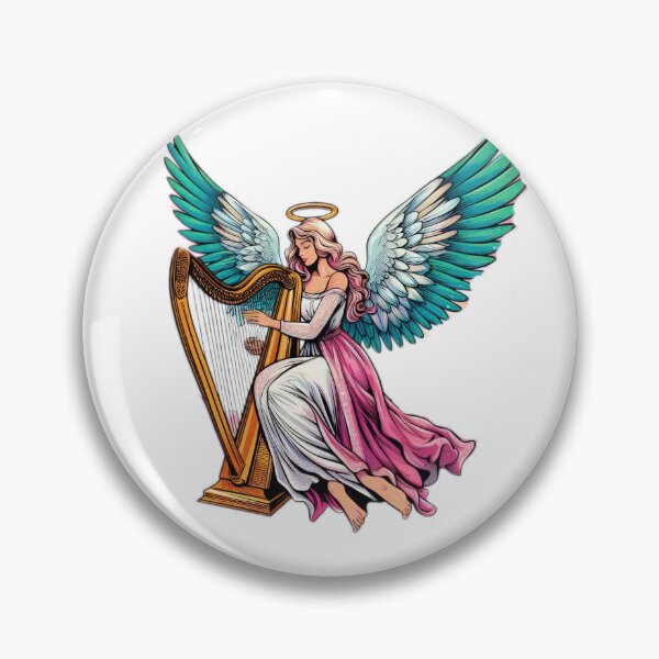 Item preview, Superhero angel woman with harp ,Angel,angel art,divine power,Superhero designed and sold by Expressions-Sel.