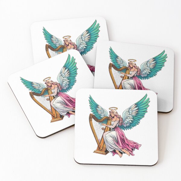 Item preview, Superhero angel woman with harp ,Angel,angel art,divine power,Superhero designed and sold by Expressions-Sel.