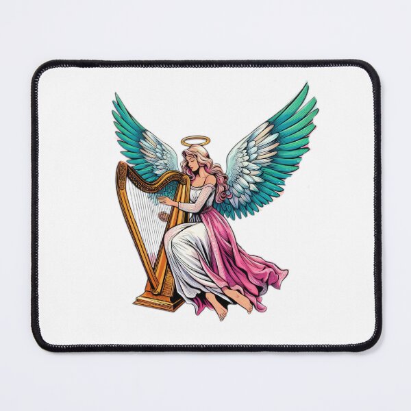 Item preview, Superhero angel woman with harp ,Angel,angel art,divine power,Superhero designed and sold by Expressions-Sel.