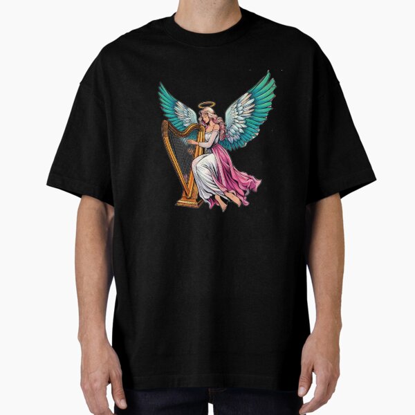 Item preview, Superhero angel woman with harp ,Angel,angel art,divine power,Superhero designed and sold by Expressions-Sel.
