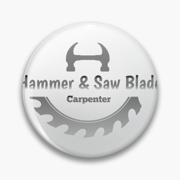 Item preview, Carpenter | Carpentry | woodworking Hammer and Saw Blade desaign simple designed and sold by AprielDesign.