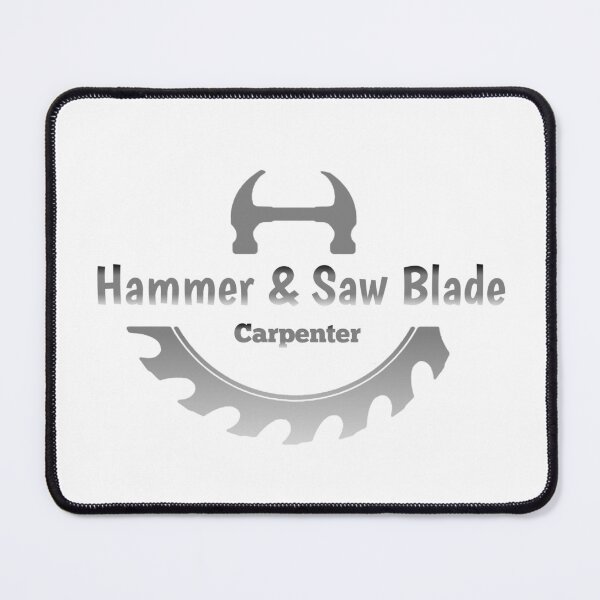 Item preview, Carpenter | Carpentry | woodworking Hammer and Saw Blade desaign simple designed and sold by AprielDesign.