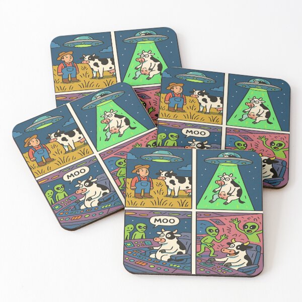 Item preview, Moo-Jacking a MUFO! designed and sold by Abducted Treasures.