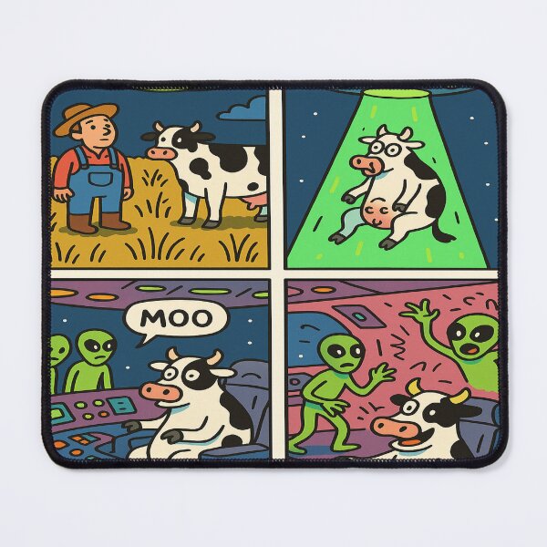 Item preview, Moo-Jacking a MUFO! designed and sold by Abducted Treasures.