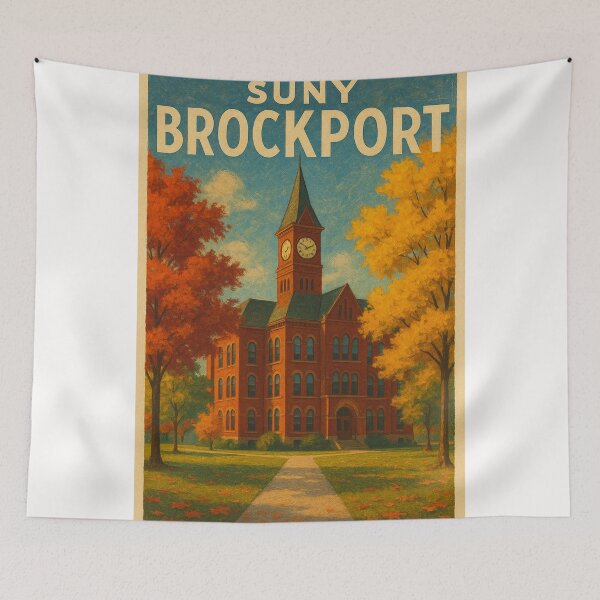 Item preview, SUNY Brockport Clocktower in Autumn Colors designed and sold by Places On Earth.
