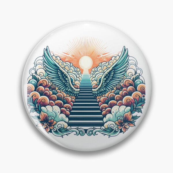 Item preview, Superhero angel stairs with colors angel wings ,Angel,angel art,divine power,Superhero designed and sold by Expressions-Sel.