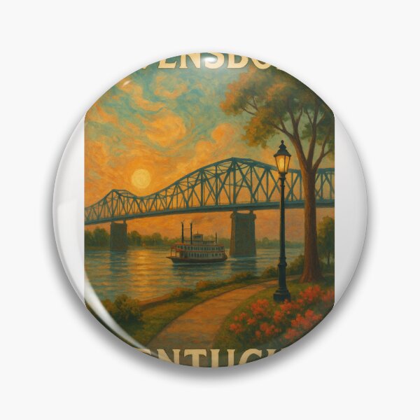 Item preview, Owensboro Kentucky – Steamboat and Sunset Bridge designed and sold by Places On Earth.